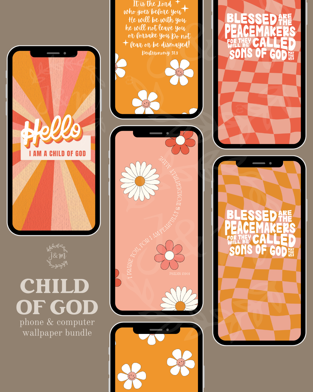 hello i'm a child of God | wallpaper bundle