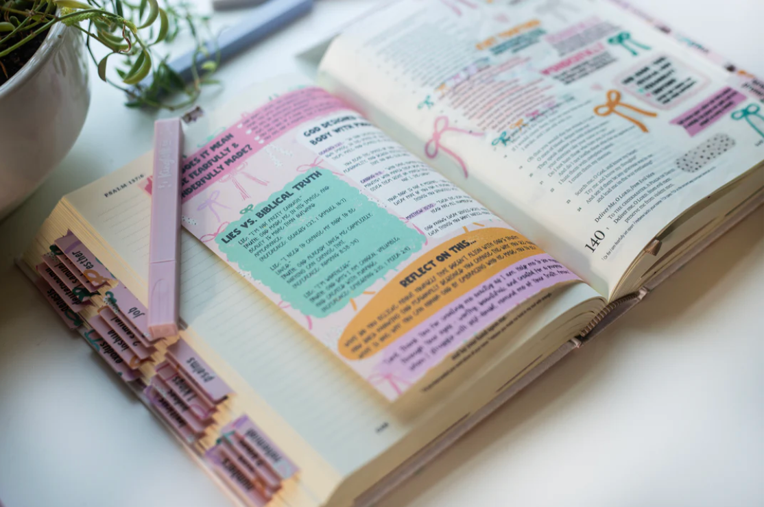 fearfully and wonderfully made christian bible tip-in sheet for scripture study and journaling