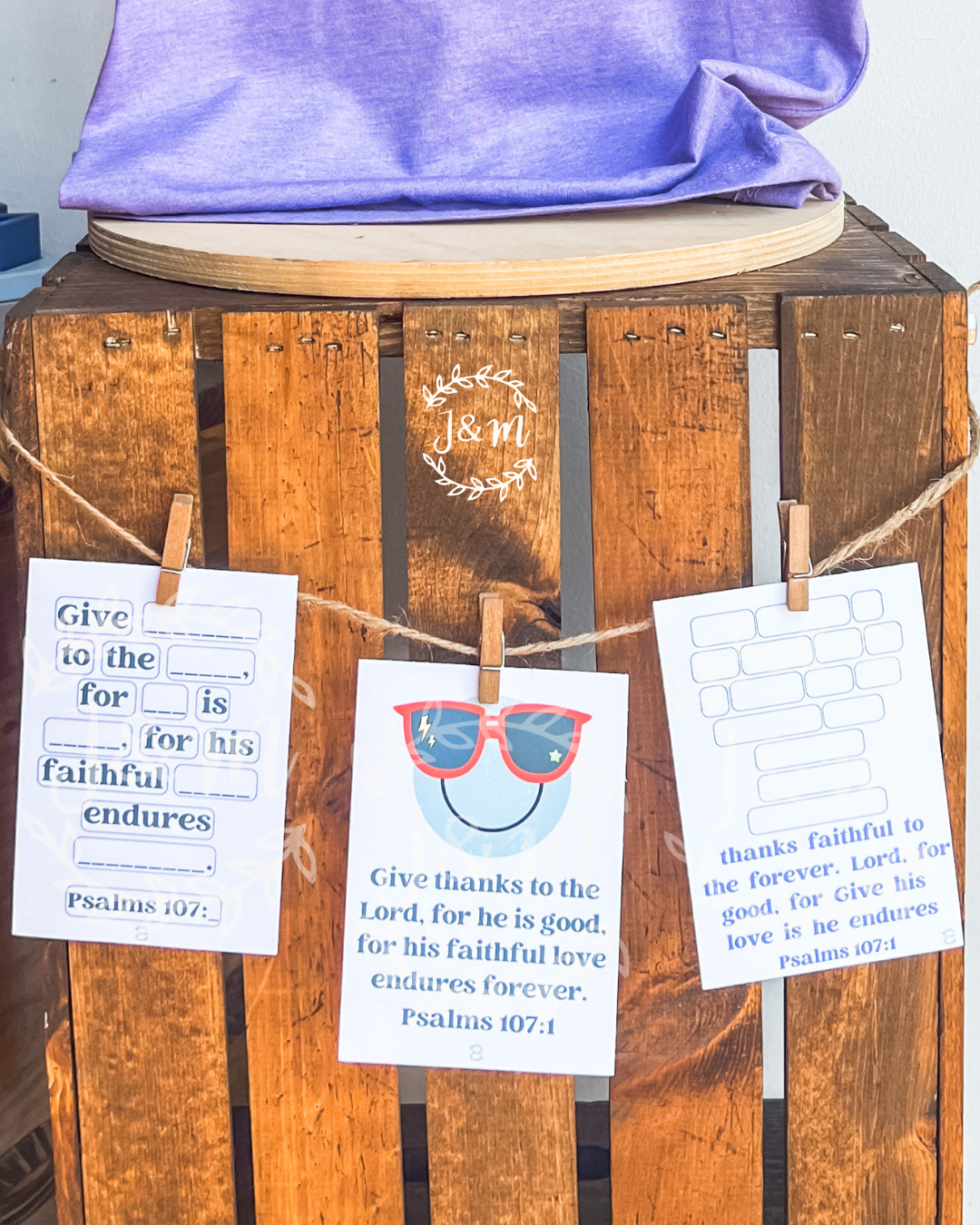 Psalms 107:1 - scripture memorizing kit