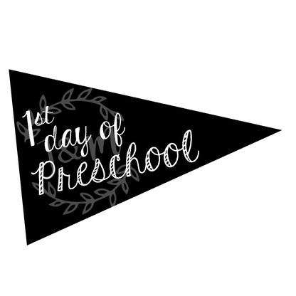 1st Day of School Pennants Printable