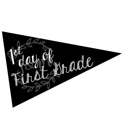 1st Day of School Pennants Printable