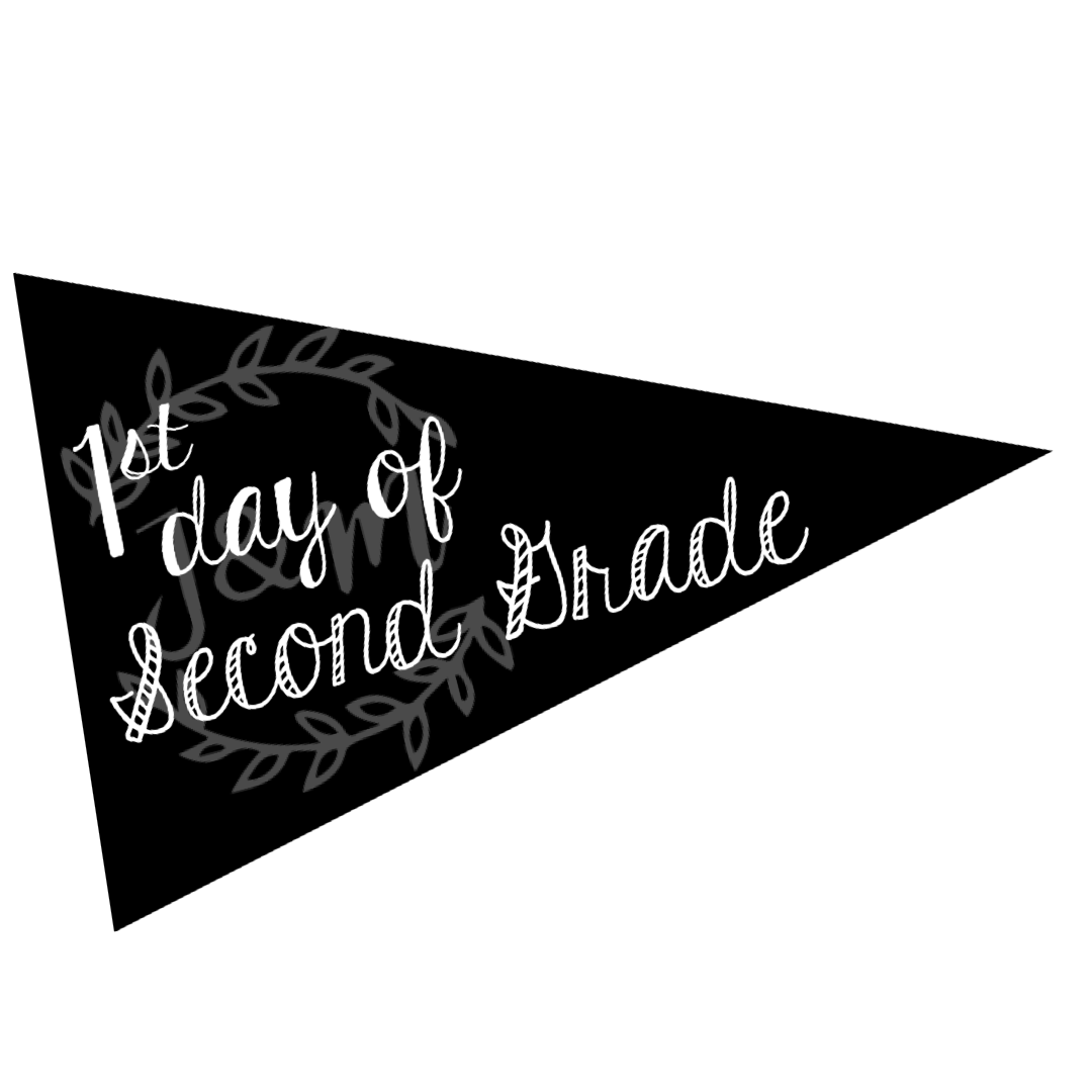 1st Day of School Pennants Printable