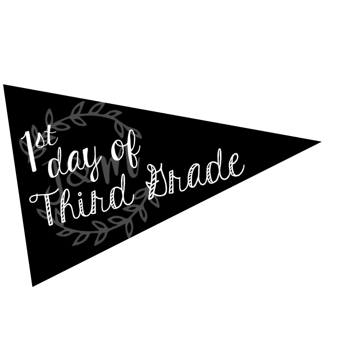 1st Day of School Pennants Printable