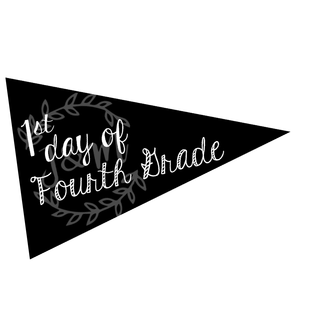 1st Day of School Pennants Printable