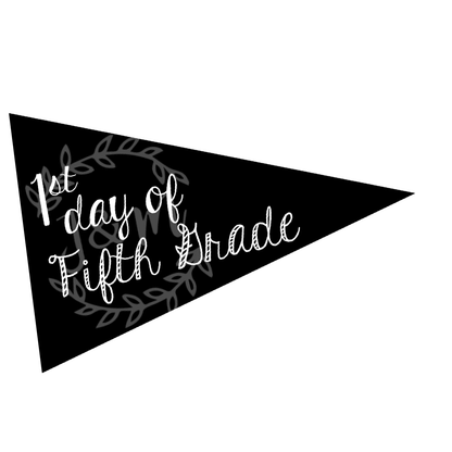 1st Day of School Pennants Printable