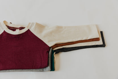 cranberry baseball tee